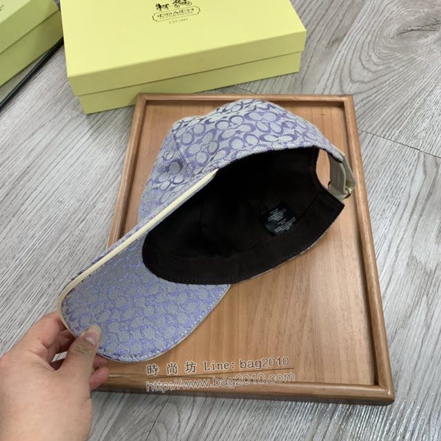 Coach男女同款帽子 蔻馳經典印花棒球帽鴨舌帽  mm1756